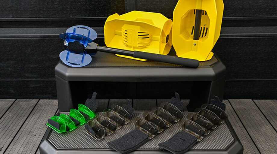 Matériel Powertone d’aquagym : pagaie, flotteurs et poignées